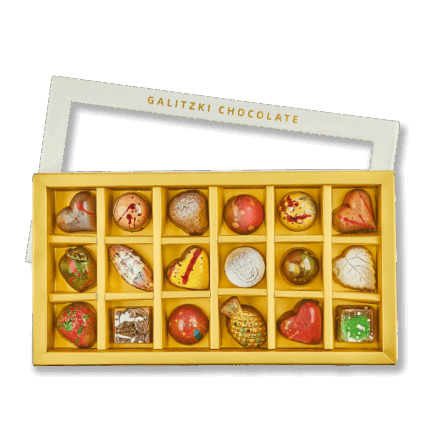 מארז 18 פרלינים עבודת יד