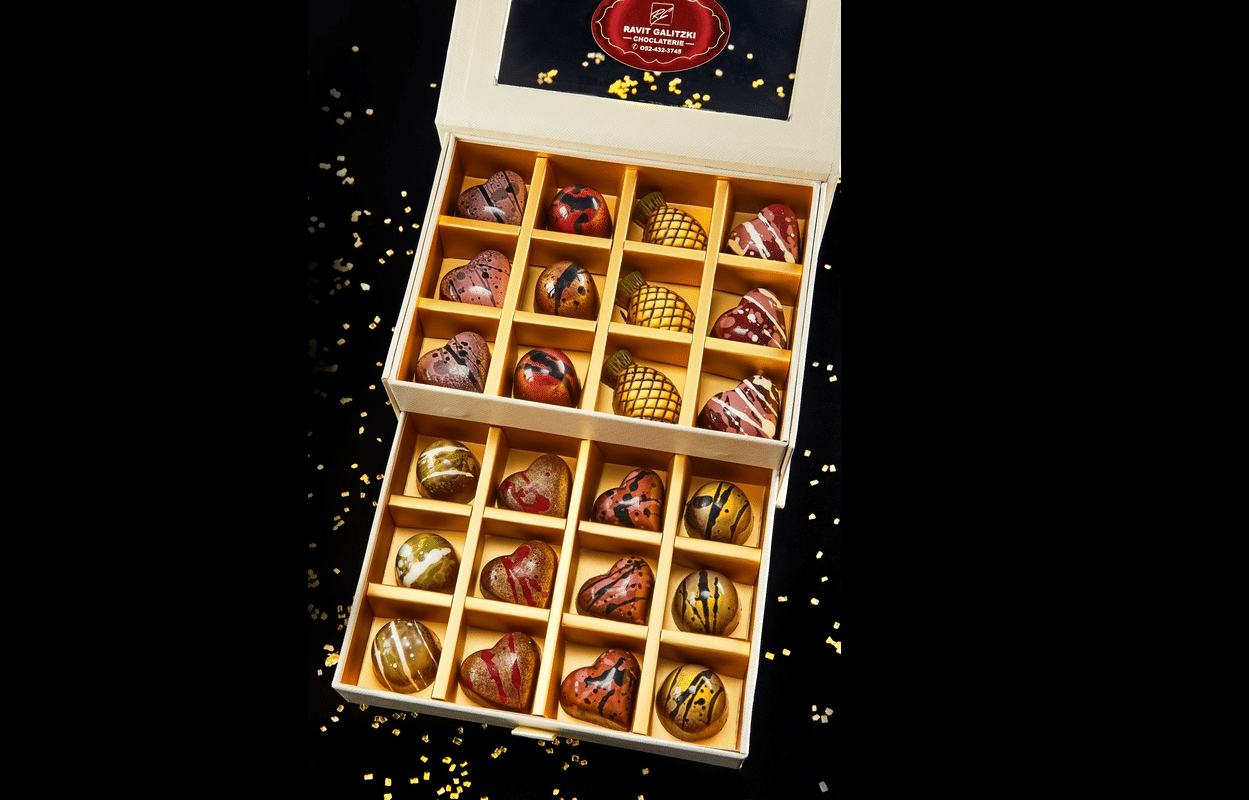 מארז 24 פרלינים עבודת יד