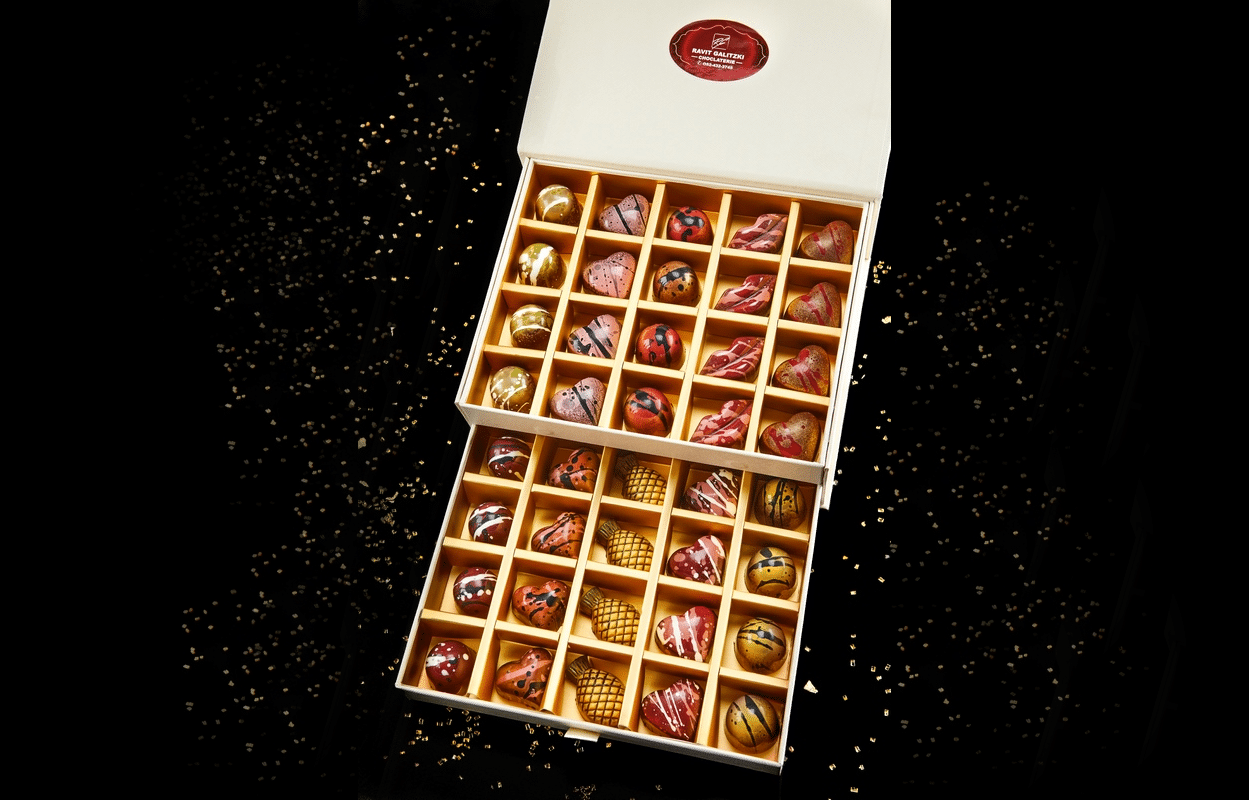 מארז 40 פרלינים עבודת יד