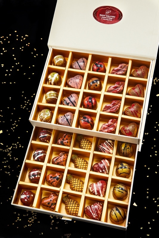 מארז 40 פרלינים עבודת יד